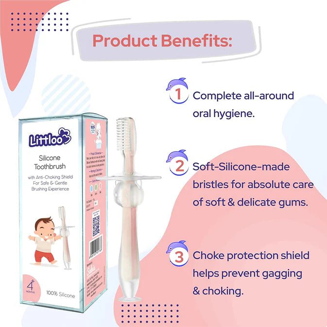 Littloo Littloo Littloo Baby Toothbrush (Plastic Anti-Choke) Littloo Littloo Littloo Baby Toothbrush (Plastic Anti-Choke)